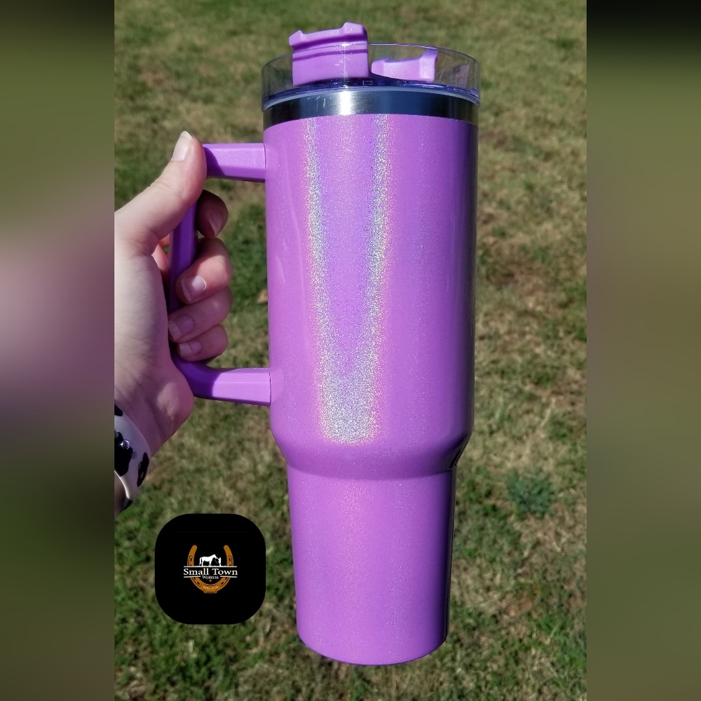 5 COLORS - Iridescent Glitter Shimmer 40oz Tumblers